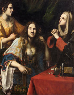 Martha scolding her vain sister Mary Magdalene by Francisco Lupicini