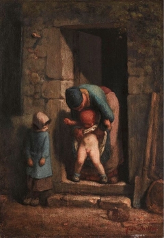 Maternal Precaution by Jean-François Millet