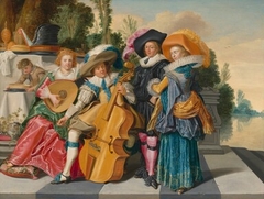 Merry Company on a Terrace by Dirck Hals