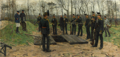 Military funeral by Isaac Israels