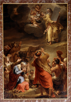 Moses descends from Mount Siniai with the Ten Commandments by Ferdinand Bol