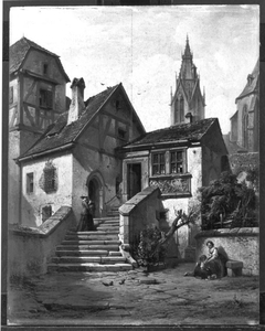 Motiv aus Rothenburg ob der Tauber by Albert Emil Kirchner