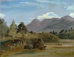 Mountain Landscape, possibly in the Lake District by Lionel Bicknell Constable