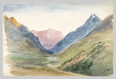 Mountain View at Bormio (from Switzerland 1869 Sketchbook) by John Singer Sargent