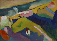 Murnau – Berglandschaft mit Kirche by Wassily Kandinsky