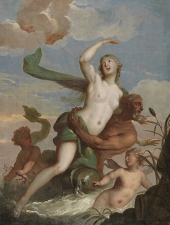 Neptunus en Amphitrite by Mattheus Terwesten