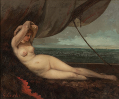 Nude Reclining by the Sea by Gustave Courbet