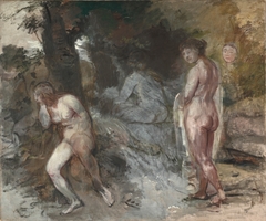 Nude Women in a Landscape by Hans von Marées