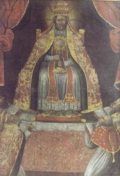 O papa e os quatro doutores by Cuzco School