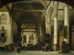 Oude kerk by Johannes Bosboom