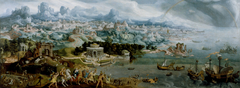 Panorama with the Abduction of Helen Amidst the Wonders of the Ancient World by Maarten van Heemskerck