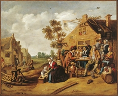 Peasants near a tavern by Jan Miense Molenaer