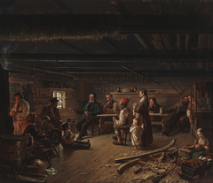 Pentti Lyytinen recites poems in a cottage in Savo by Robert Wilhelm Ekman