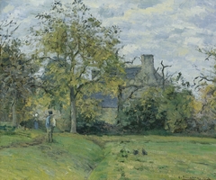 Piette's House at Montfoucault by Camille Pissarro