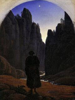 Pilgrim in a Rocky Valley by Carl Gustav Carus