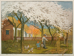 Plum and Peach Bloom by Gustave Baumann