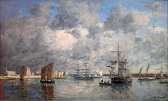 Port of Cameret by Eugène Louis Boudin