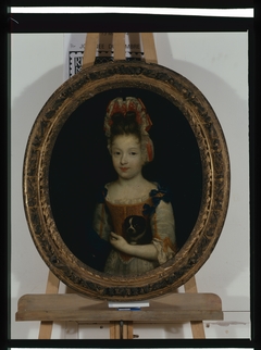 Portrait de jeune fille au chien by Anonymous