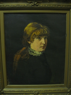 Portrait of a Girl with Red hair by Wilhelm Trübner