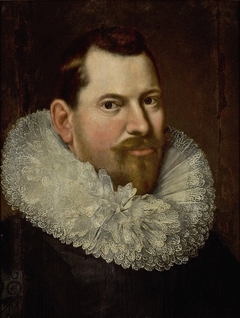 Portrait of a man in a lace ruff. by Michiel van Mierevelt