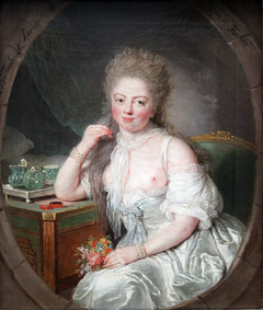 Portrait of a woman in negligée by Anna Dorothea Therbusch