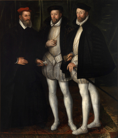 Portrait of the Brothers Gaspard (1519-1572), Odet (1517-1571) and François (1512-1569) de Châtillon-Coligny by Anonymous