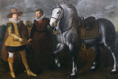 Prince Maurits with His Horse and Groom by Adriaen van Nieulandt the younger