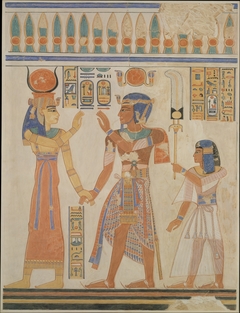 Ramesses III and Prince Amenherkhepeshef before Hathor by Nina M Davies