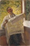 Reading the newspaper by José Malhoa