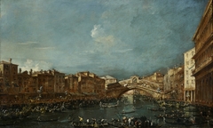 Regatta at the Rialto Bridge by Francesco Guardi