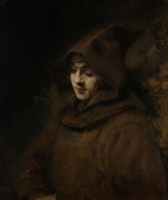 Rembrandt’s Son Titus in a Monk’s Habit by Rembrandt