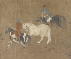 Riders Leading a White Horse by Zhao Mengfu