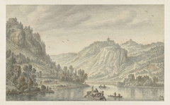 Rijn bij de Drachenfels by Herman Saftleven