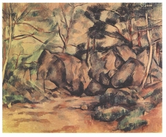 Rocks in the Wood by Paul Cézanne