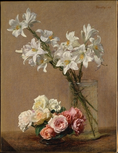 Roses and Lilies by Henri Fantin-Latour