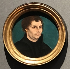 Round Portrait of Martin Luther by Lucas Cranach the Elder