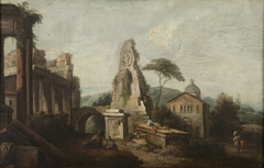 Ruine avec pyramide by Giuseppe Zais