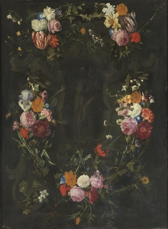 Saint Francis Xavier in a Garland by Daniel Seghers