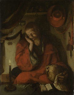 Saint Jerome in his Study by Candlelight by Aertgen Claesz van Leyden