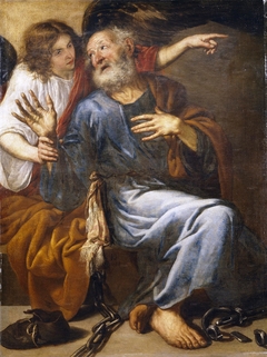 Saint Peter freed by an Angel by Antonio de Pereda