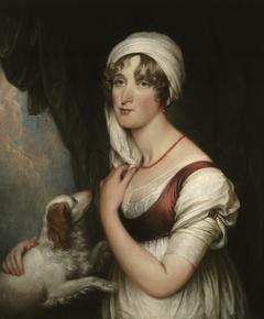 Sarah Trumbull with a Spaniel by John Trumbull