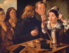 Satire on drunkenness – allegorical scene by Feliks Pęczarski