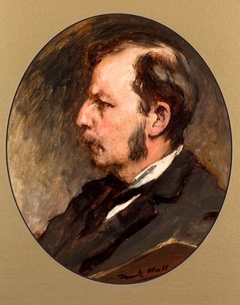 Self Portrait - Frank Holl - ABDAG002766 by Francis Montague Holl