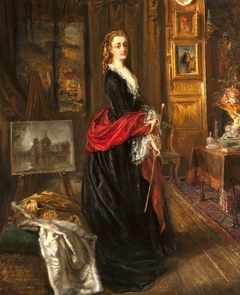 Self-portrait in her Painting Room at Baddesley Clinton by Rebecca Dulcibella Orpen