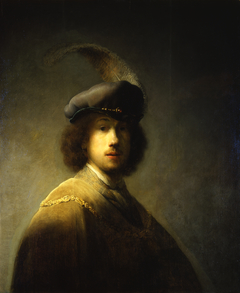 Self-portrait with Feathered Beret by Rembrandt