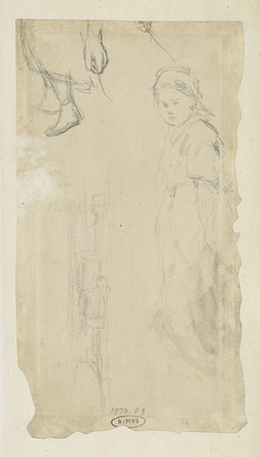 Staand meisje en andere studies by Willem Maris