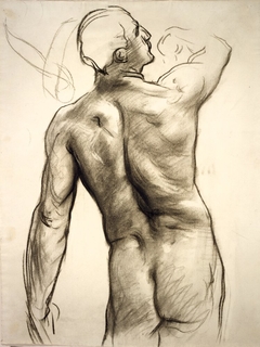 Standing Male Nude with Raised Right Arm Seen from Behind by John Singer Sargent