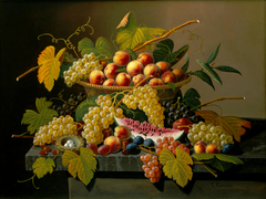 Still Life with a Basket of Fruit by Severin Roesen