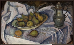 Still life with a kettle, a pear and a lemon by Kazimierz Sichulski