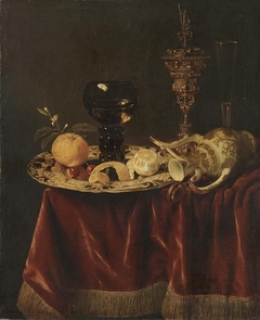 Still Life with a Silver Dish and Goblet by Isaac van Kipshaven